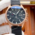 Best Quality Replica IWC Pilots Spitfire Rose Gold Chronogaph Watch 43mm